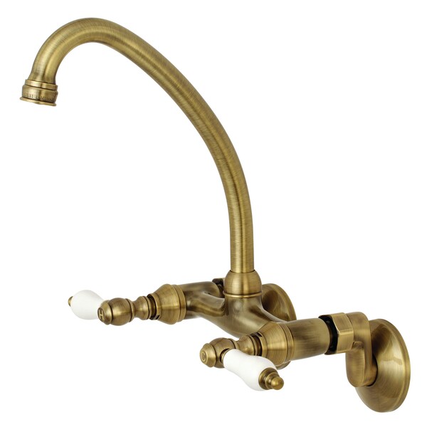 Kingston Brass KS514AB 2-Handle Wall Mount Kitchen Faucet KS514AB - main